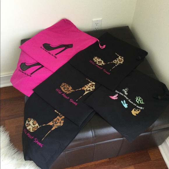 6 Miamica Embroidery Travel/Storage Shoes Dust Bag - Picture 12 of 13